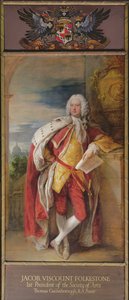 Portret van Jacob Bouverie, Eerste Burggraaf Folkestone en Eerste President van de Society of Arts, 1776 door Thomas Gainsborough